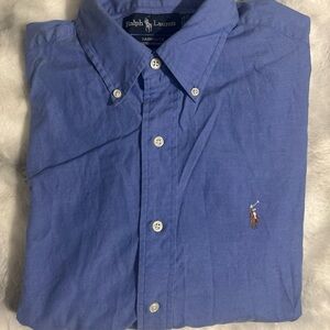 Ralph Lauren Men's Classic Yarmouth Blue Button-Down Shirt